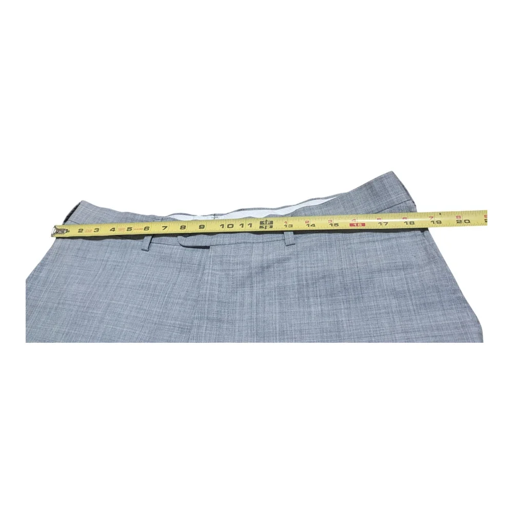 SUITSUPPLY Soho Turn‎ Up Trousers Men's UK 36 Pure Wool S120 Grey Dress Pants